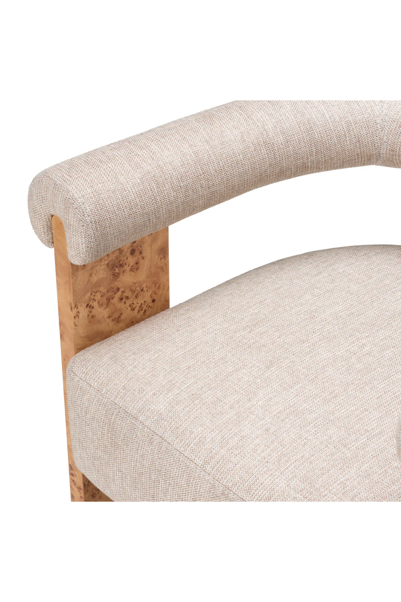 Chaise de Salle à Manger Courbée en Ronce de Noyer Mappa | Eichholtz Percy | OROA.fr