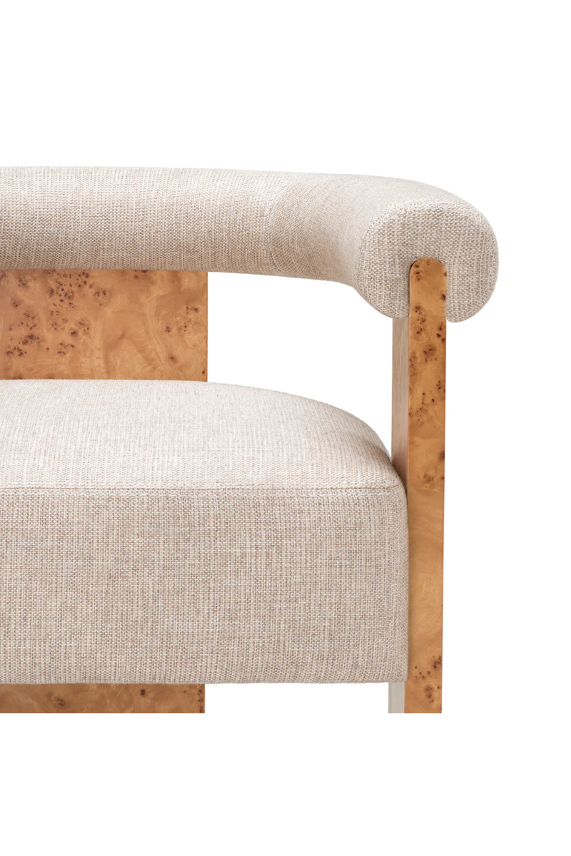 Chaise de Salle à Manger Courbée en Ronce de Noyer Mappa | Eichholtz Percy | OROA.fr