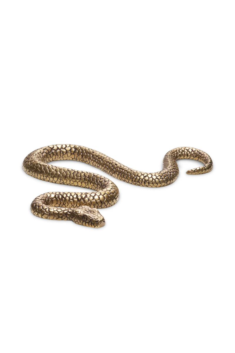 Objet Sculpté en Laiton Vintage | Eichholtz Serpent | OROA.fr