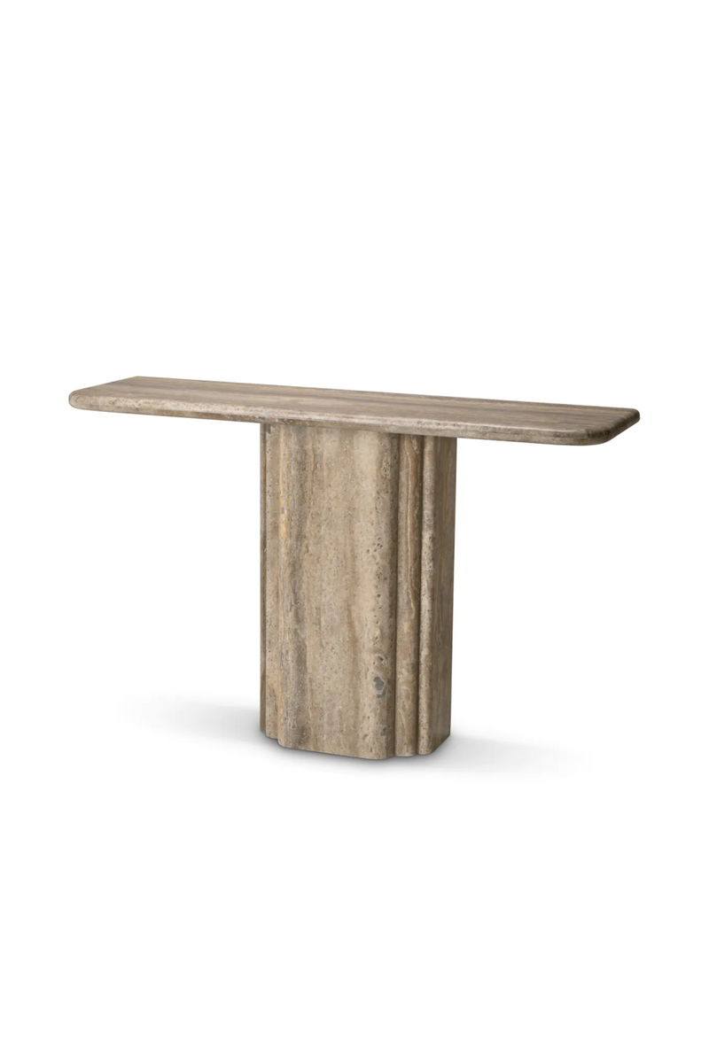 Console en Travertin Argent | Eichholtz Norrington | OROA.fr