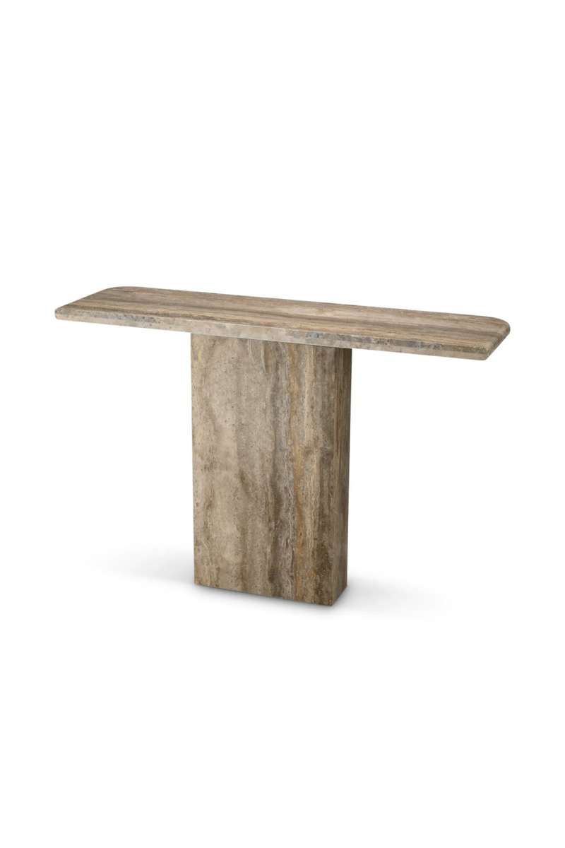 Console en Travertin Argent | Eichholtz Norrington | OROA.fr