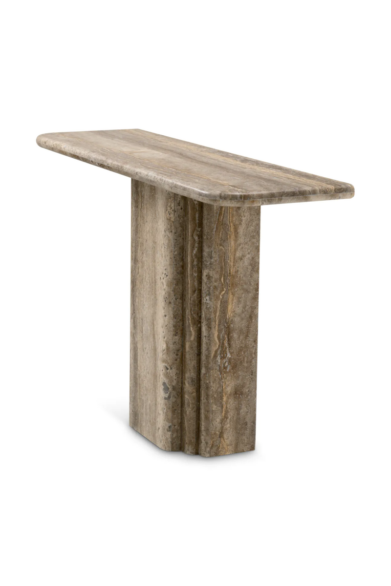 Console en Travertin Argent | Eichholtz Norrington | OROA.fr