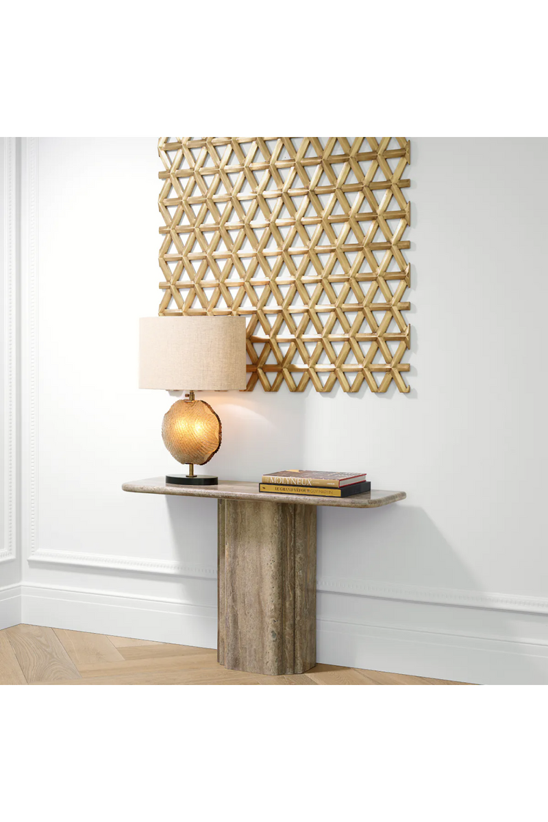 Console en travertin argent | Eichholtz Norrington | OROA.fr
