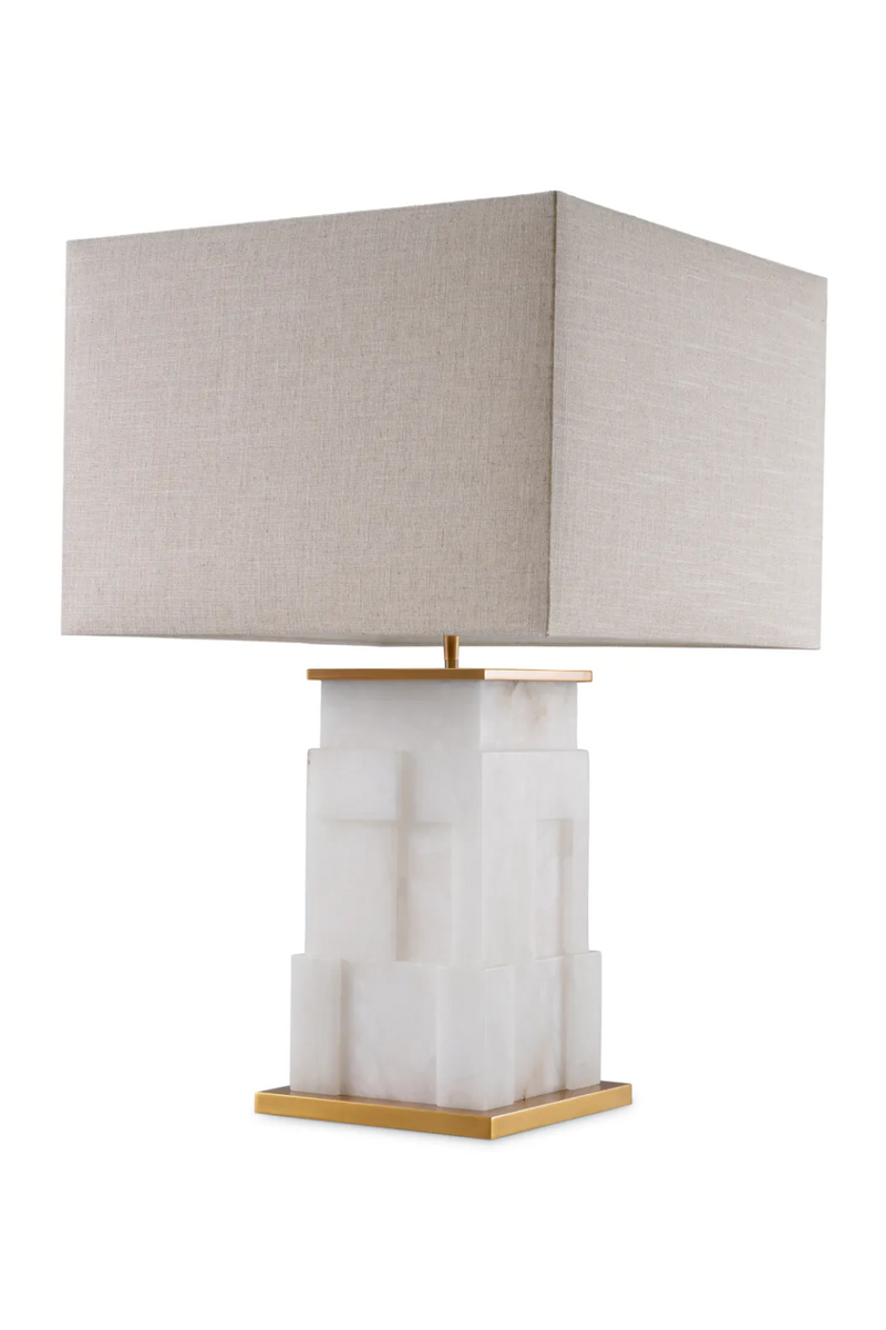 Lampe de table avec base en albâtre | Eichholtz Fabiano | OROA.fr