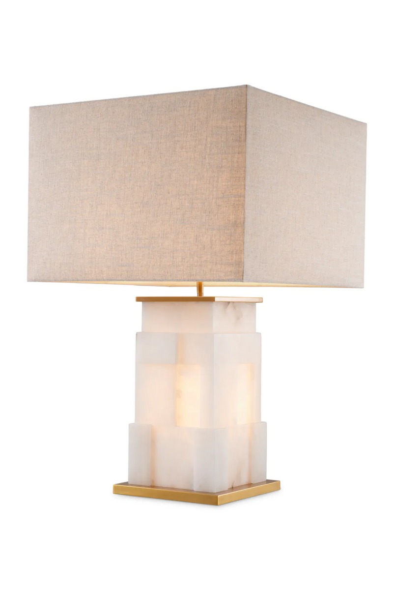 Lampe de table avec base en albâtre | Eichholtz Fabiano | OROA.fr