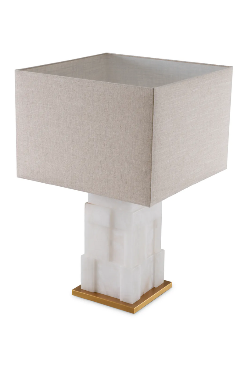 Lampe de table avec base en albâtre | Eichholtz Fabiano | OROA.fr