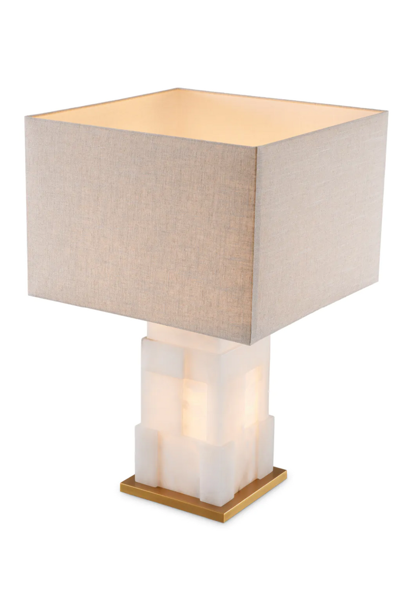 Lampe de table avec base en albâtre | Eichholtz Fabiano | OROA.fr