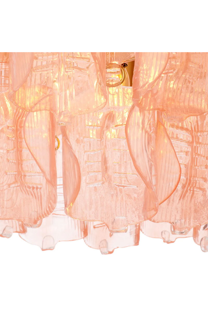 Lustre à étages en verre fait main | Eichholtz Solange | OROA.fr