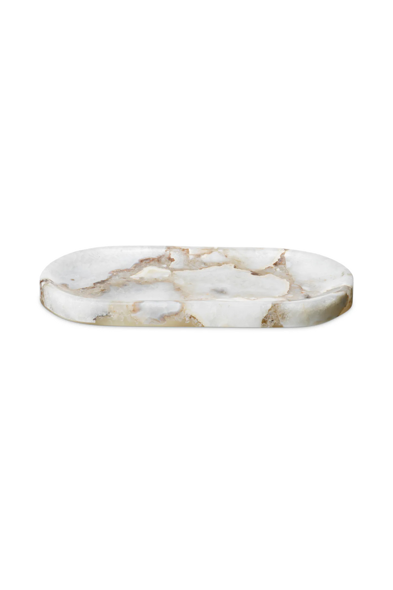 Plateau Ovale en Agate | Eichholtz Sonora | OROA.fr