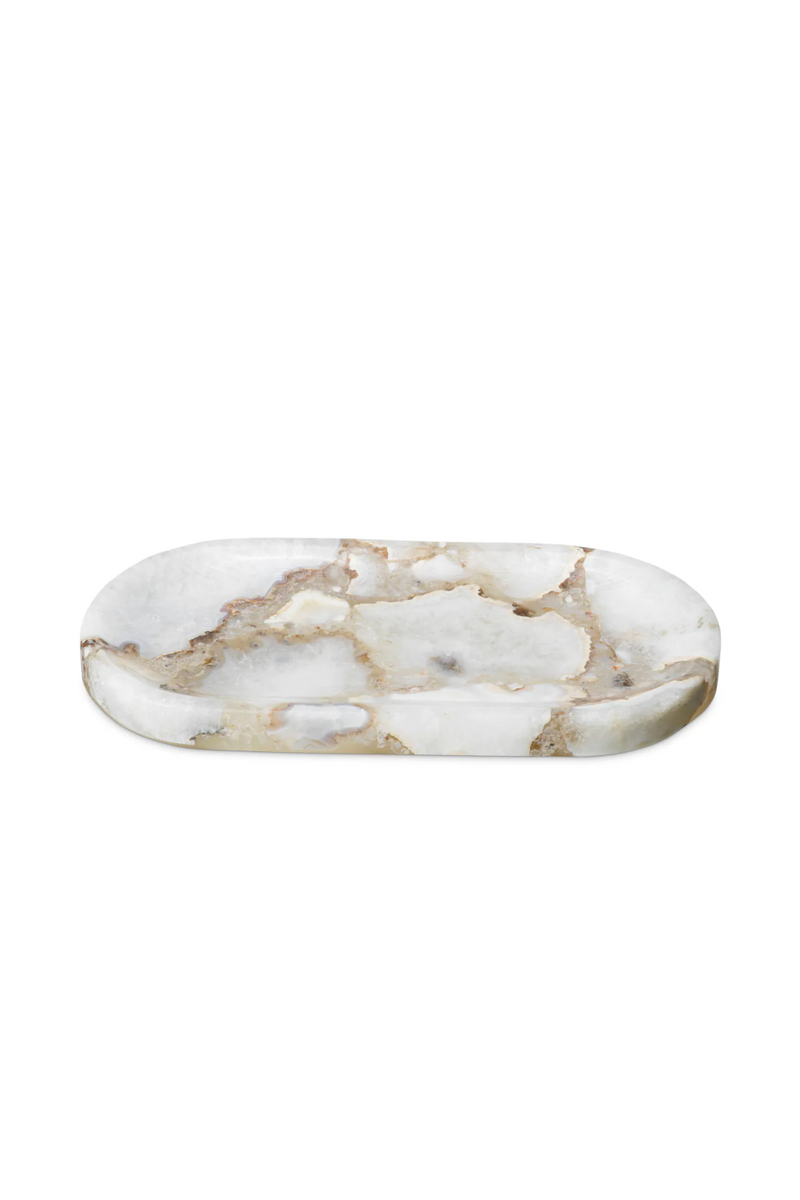 Plateau Ovale en Agate | Eichholtz Sonora | OROA.fr