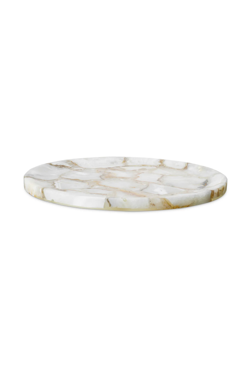 Plateau Rond en Agate | Eichholtz Sonora | OROA.fr