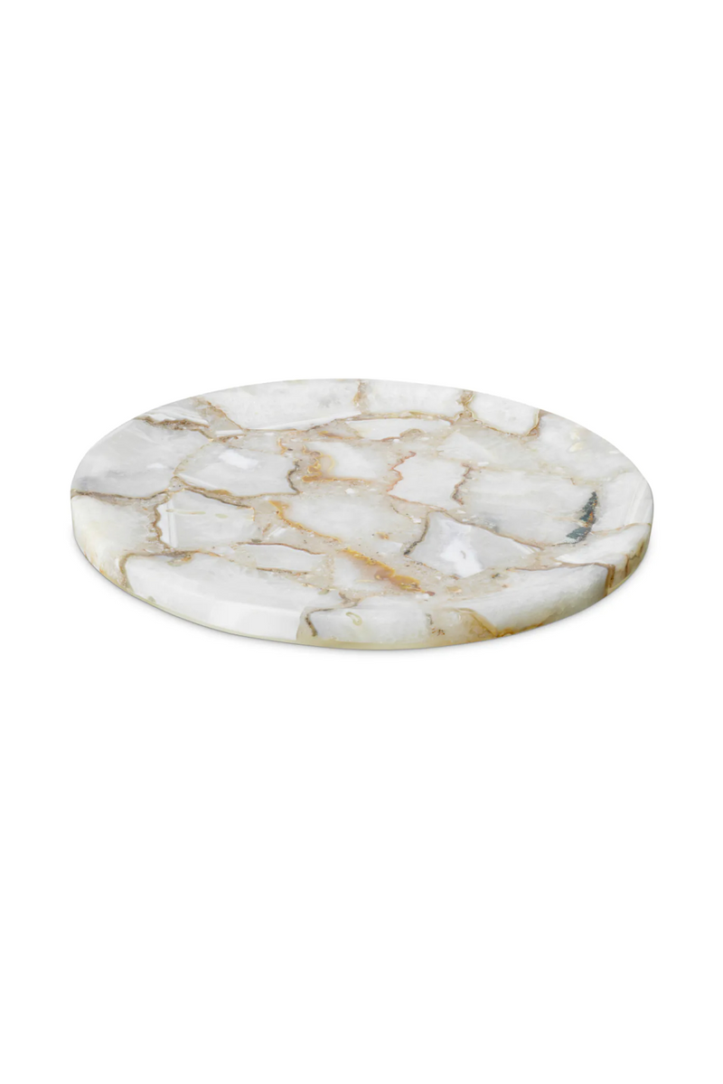 Plateau Rond en Agate | Eichholtz Sonora | OROA.fr