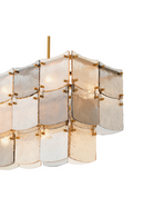 Chandelier rectangulaire en verre fait main | Eichholtz Laurent | OROA.fr