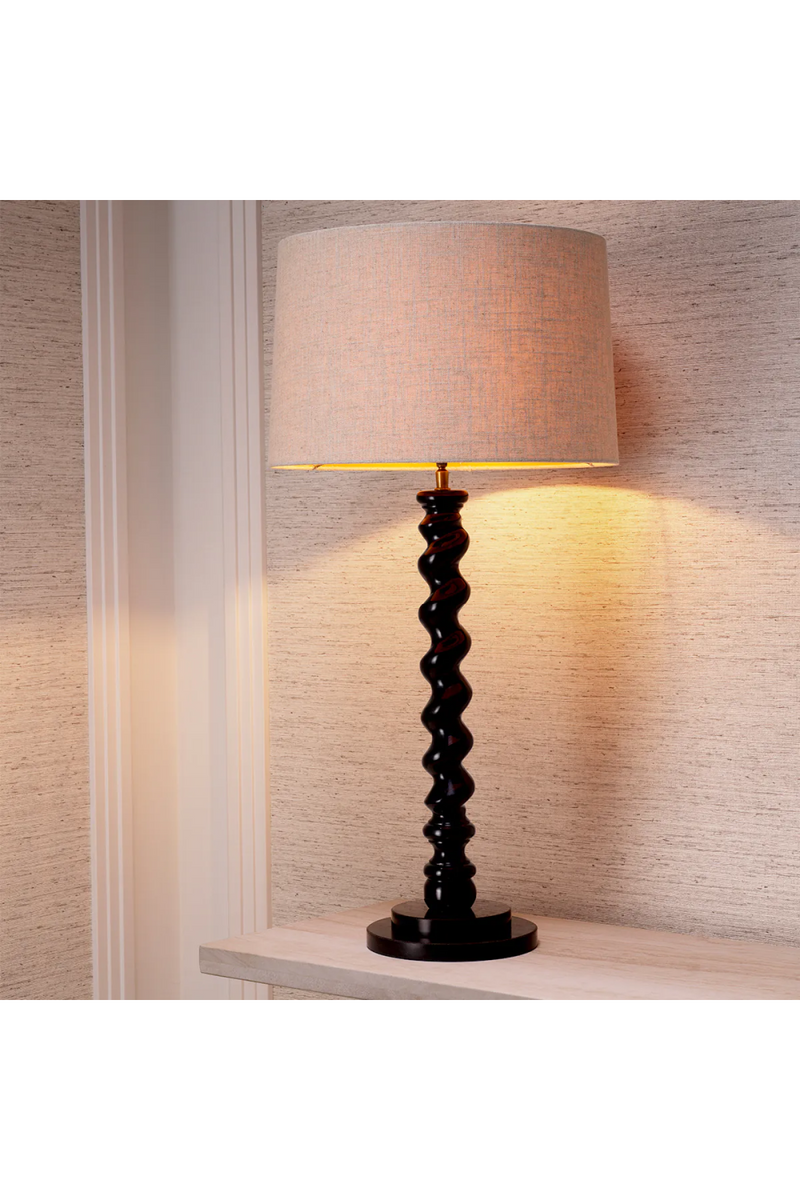 Lampe de table noir piano | Eichholtz Massimo | OROA.fr
