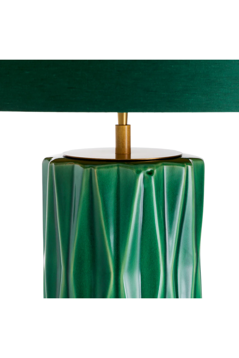 Lampe de table en céramique verte | Eichholtz Amarello | OROA.fr