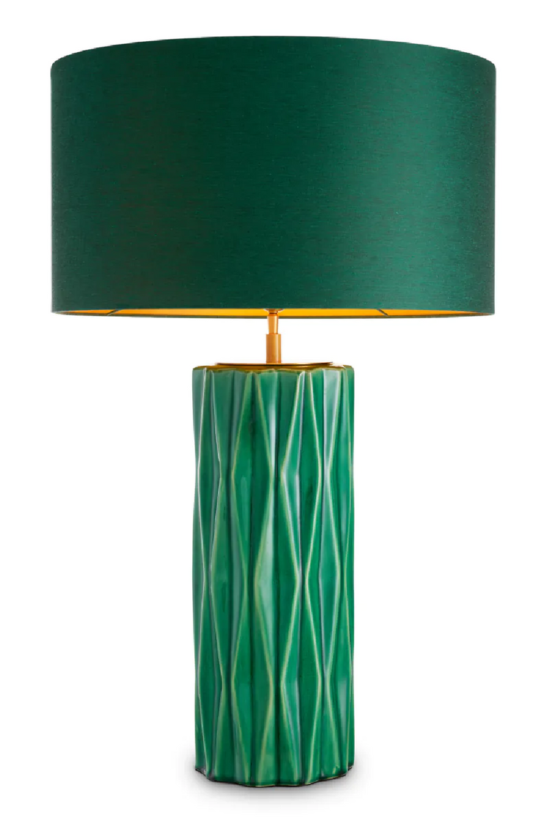 Lampe de table en céramique verte | Eichholtz Amarello | OROA.fr