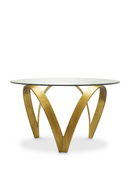 Table De Salle A Manger Avec Base En Laiton Vintage | Eichholtz Soquel | OROA.fr