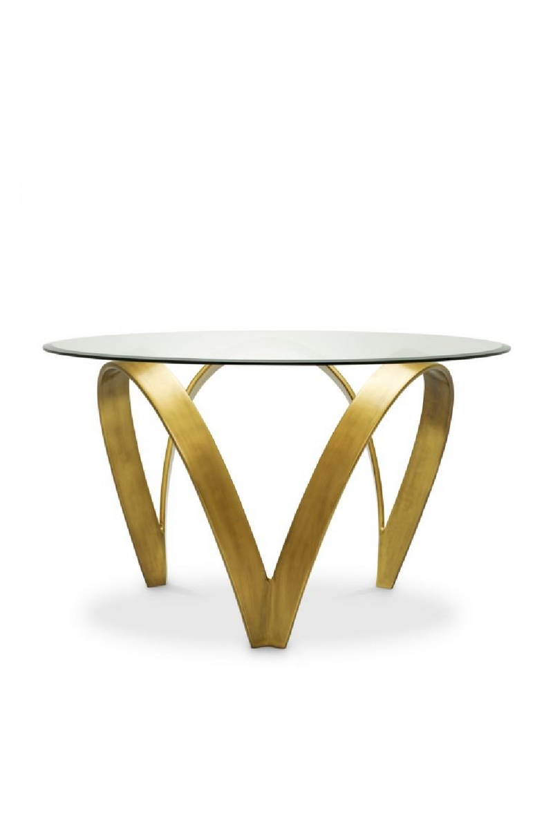 Table De Salle A Manger Avec Base En Laiton Vintage | Eichholtz Soquel | OROA.fr