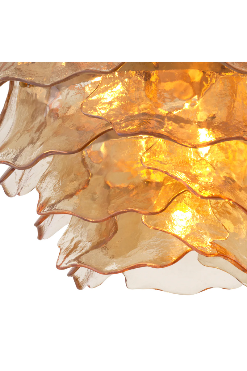 Chandelier en verre couleur champagne | Eichholtz Clarendon | OROA.fr