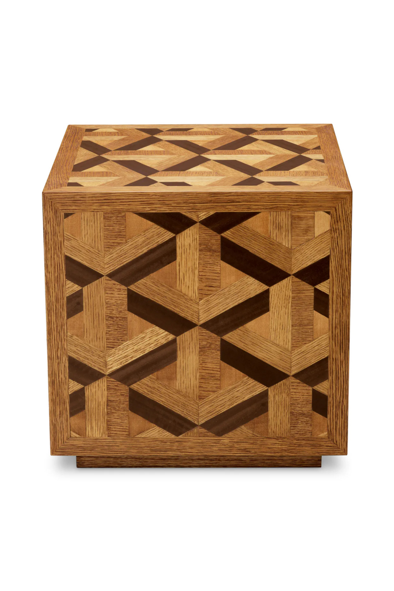Table D’appoint en Marqueterie de Chêne Plaqué | Eichholtz Rubicon | OROA.fr