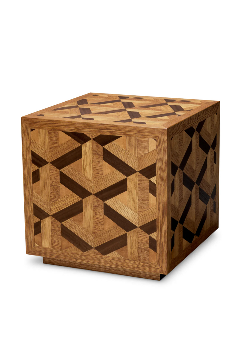 Table D’appoint en Marqueterie de Chêne Plaqué | Eichholtz Rubicon | OROA.fr