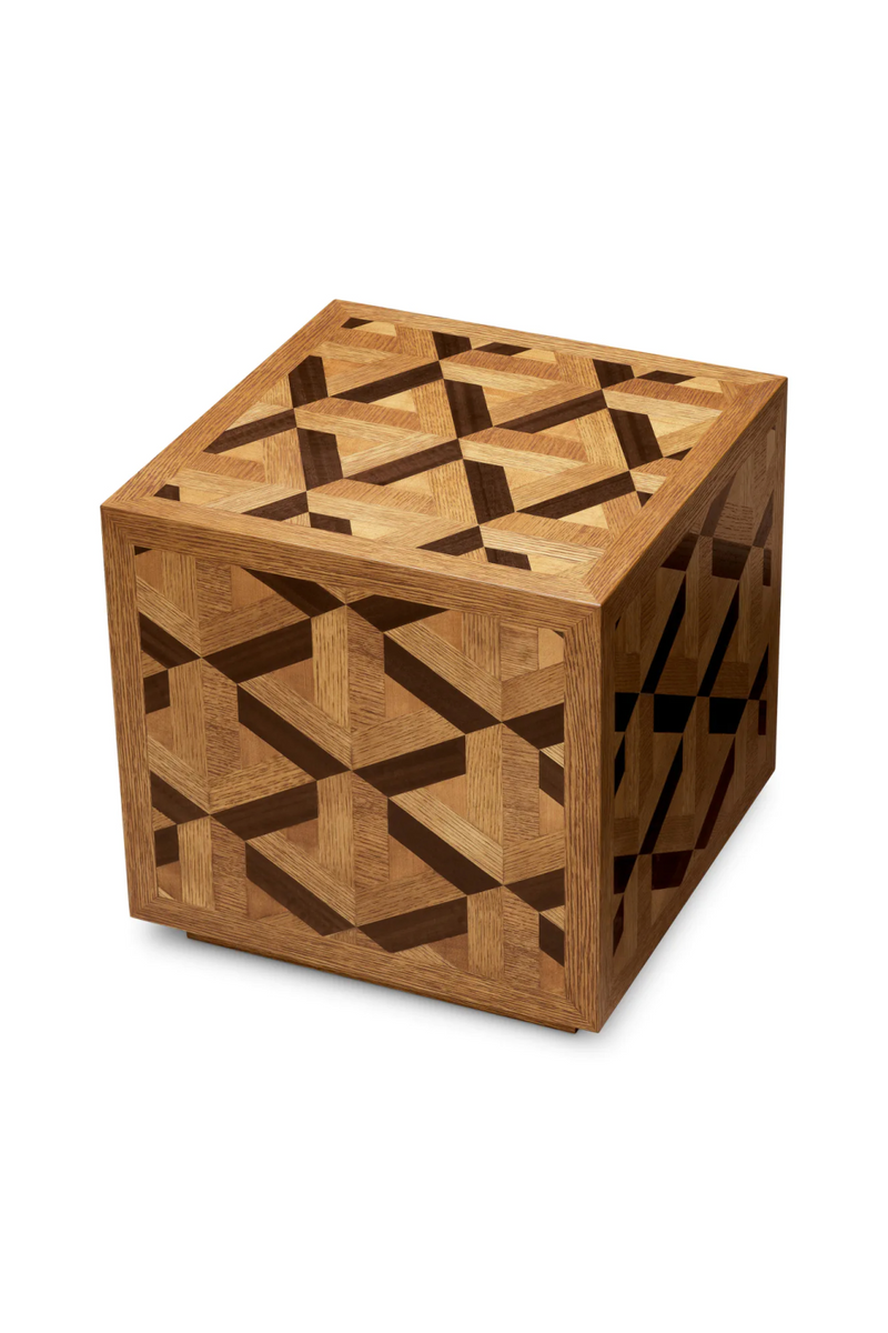 Table D’appoint en Marqueterie de Chêne Plaqué | Eichholtz Rubicon | OROA.fr