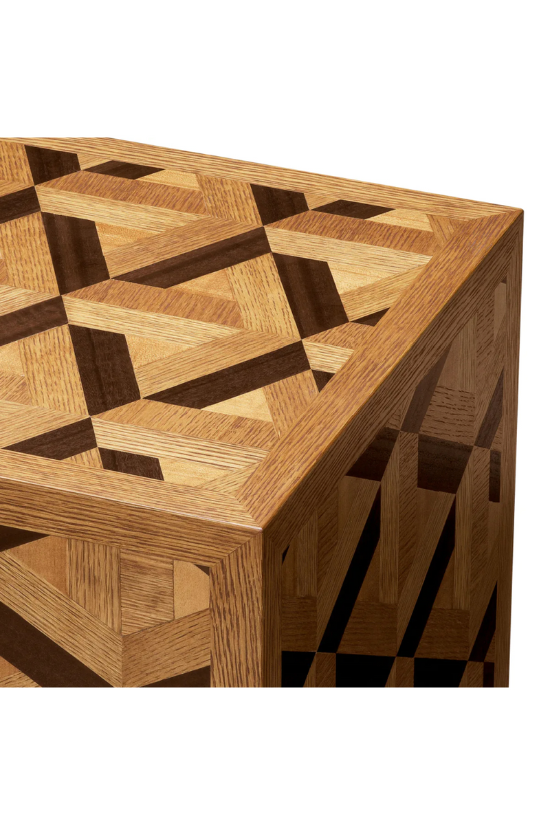 Table D’appoint en Marqueterie de Chêne Plaqué | Eichholtz Rubicon | OROA.fr