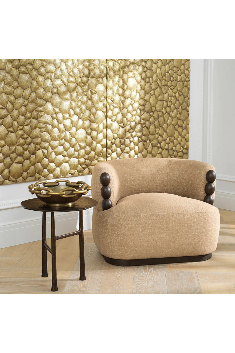 Table D’appoint Ronde en Bronze | Eichholtz Amboise | OROA.fr