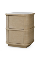 Table De Nuit A Deux Tiroirs Avec Plateau En Marbre | Eichholtz Cabana | OROA.fr