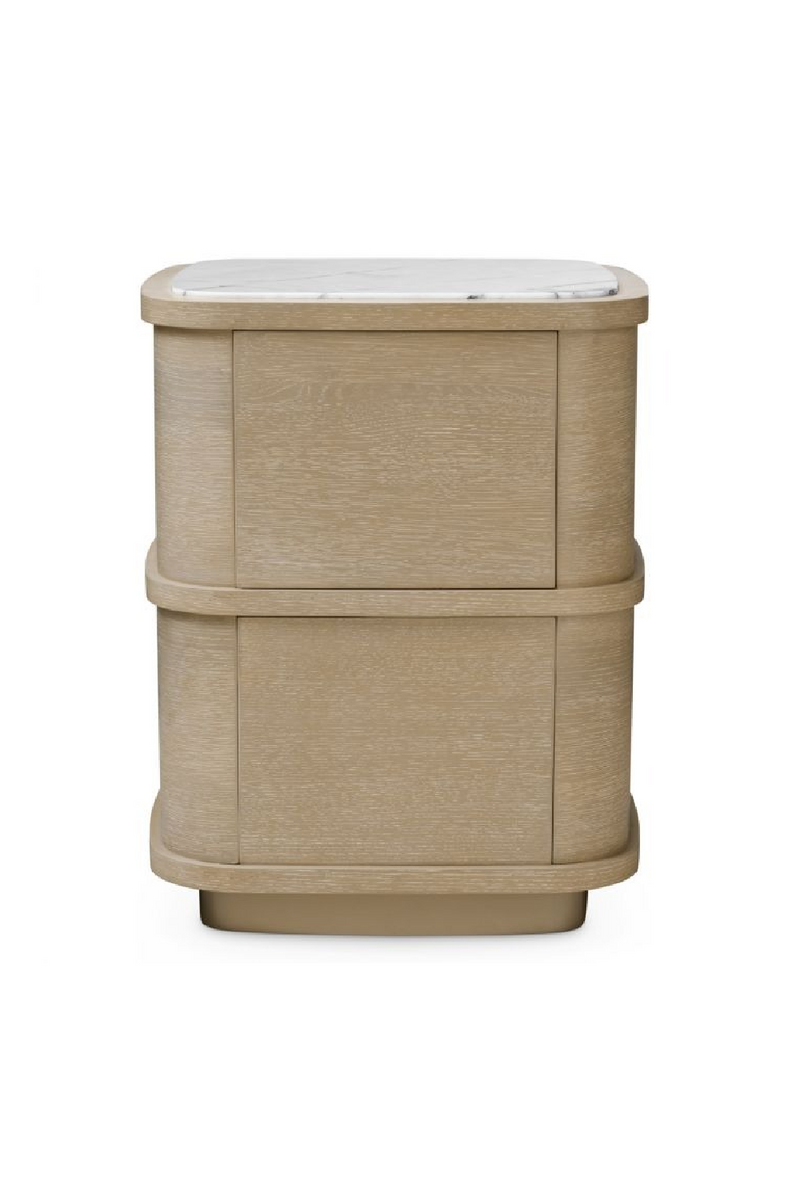 Table De Nuit A Deux Tiroirs Avec Plateau En Marbre | Eichholtz Cabana | OROA.fr