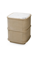 Table De Nuit A Deux Tiroirs Avec Plateau En Marbre | Eichholtz Cabana | OROA.fr