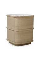 Table De Nuit A Deux Tiroirs Avec Plateau En Marbre | Eichholtz Cabana | OROA.fr