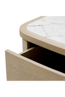 Table De Nuit A Deux Tiroirs Avec Plateau En Marbre | Eichholtz Cabana | OROA.fr