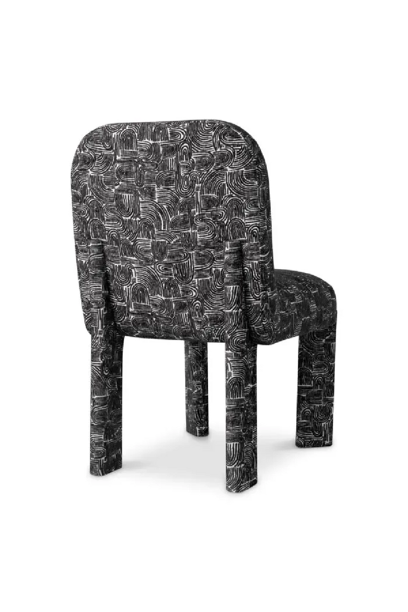 Chaise de Salle à Manger Noire Imprimée | Eichholtz Magnus | OROA.fr