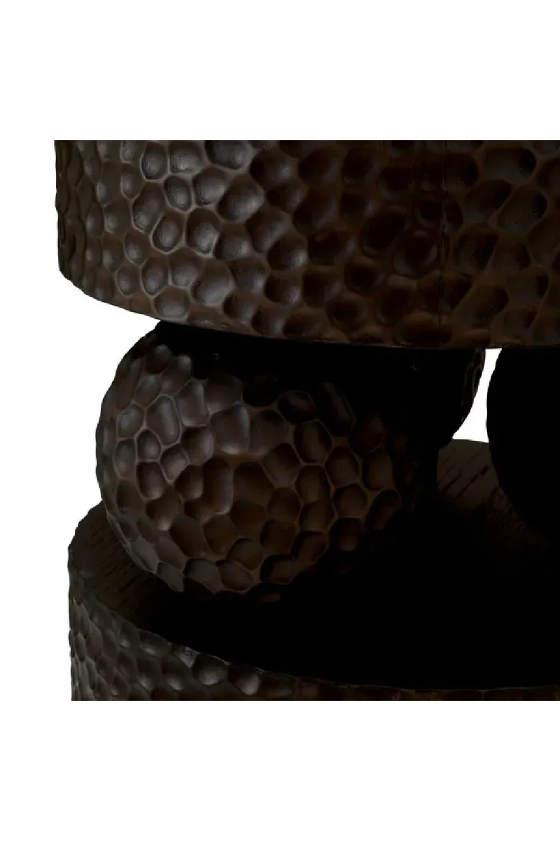 Table d’Appoint en Chêne Ébène Martelé | Eichholtz Thoren | OROA.fr