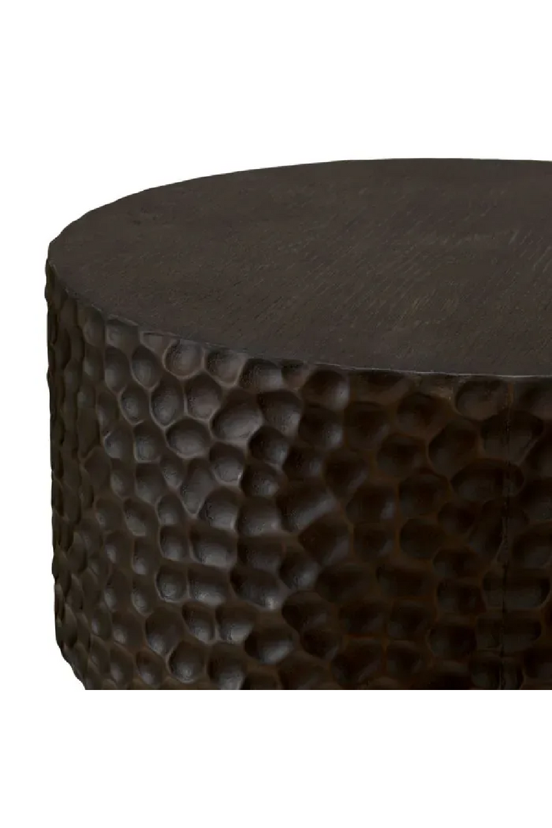 Table d’Appoint en Chêne Ébène Martelé | Eichholtz Thoren | OROA.fr