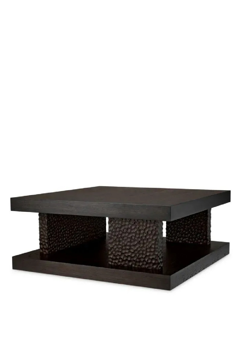 Table Basse Martelée en Chêne Ébène | Eichholtz Bravon | OROA.fr