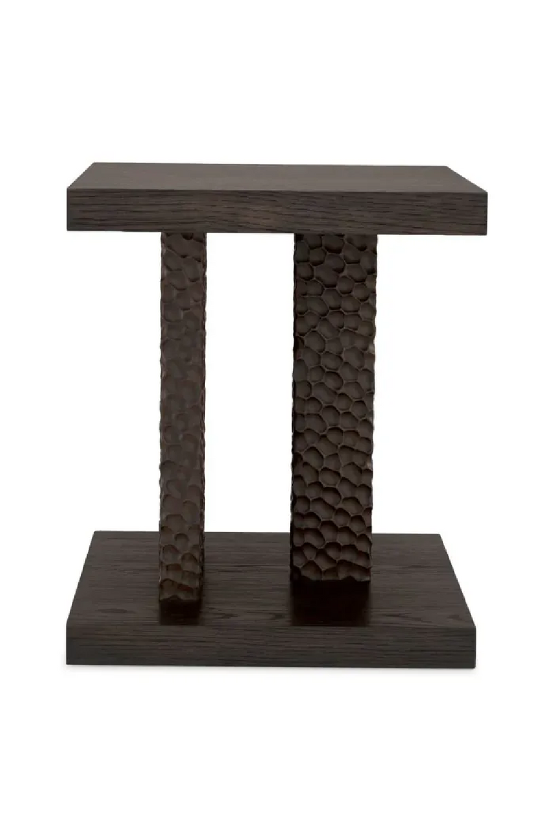 Table d’Appoint Martelée en Chêne Ébène | Eichholtz Bravon | OROA.fr