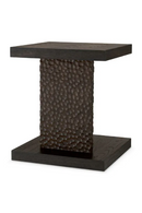 Table d’Appoint Martelée en Chêne Ébène | Eichholtz Bravon | OROA.fr