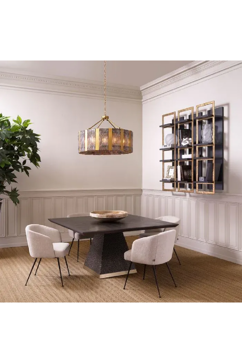 Table de Salle à Manger Carrée en Chêne Ébène | Eichholtz Rexton | OROA.fr