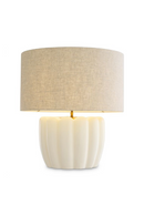 Lampe De Table Blanche A Bord Festonné | Eichholtz Barocco | OROA.fr