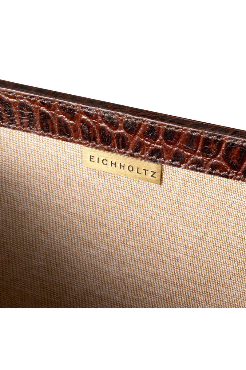 Organisateurs de bureau en cuir embosse croco (3) | Eichholtz Scaleo | OROA.fr