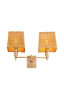 Applique Murale Double Avec Abat-Jour En Rotin | Eichholtz Lexington | OROA.fr