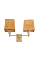 Applique Murale Double Avec Abat-Jour En Rotin | Eichholtz Lexington | OROA.fr
