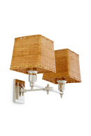 Applique Murale Double Avec Abat-Jour En Rotin | Eichholtz Lexington | OROA.fr