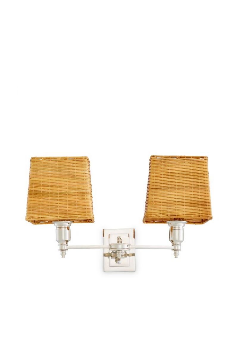 Applique Murale Double Avec Abat-Jour En Rotin | Eichholtz Lexington | OROA.fr