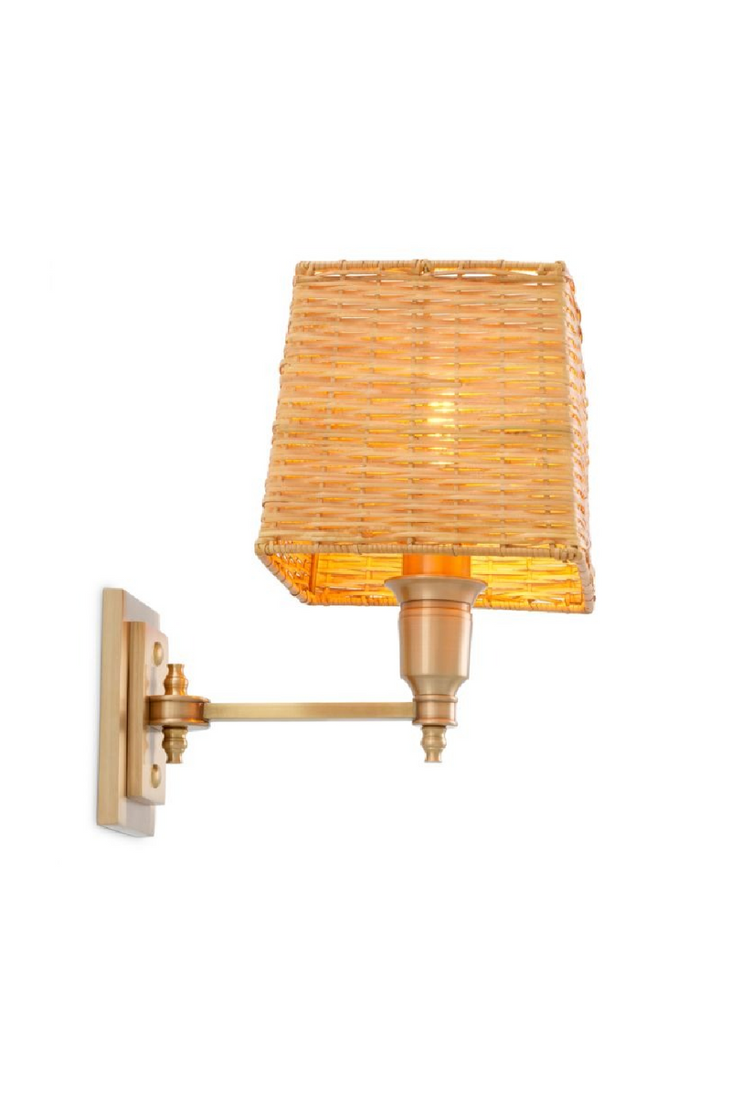 Applique Murale Simple A Abat-Jour En Rotin | Eichholtz Lexington | OROA.fr