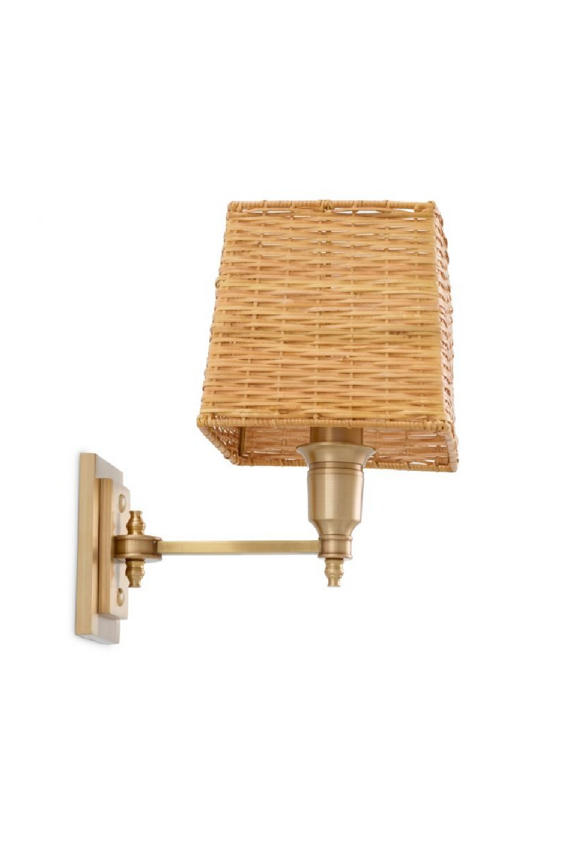 Applique Murale Simple A Abat-Jour En Rotin | Eichholtz Lexington | OROA.fr