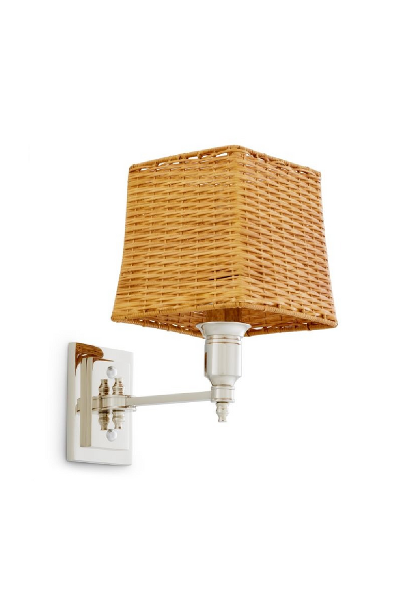 Applique Murale Simple A Abat-Jour En Rotin | Eichholtz Lexington | OROA.fr