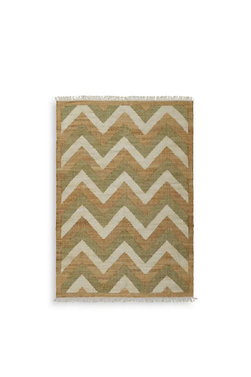 Tapis en Jute à Motif Zigzag 6'5" x 10' | Eichholtz Ashburton | OROA